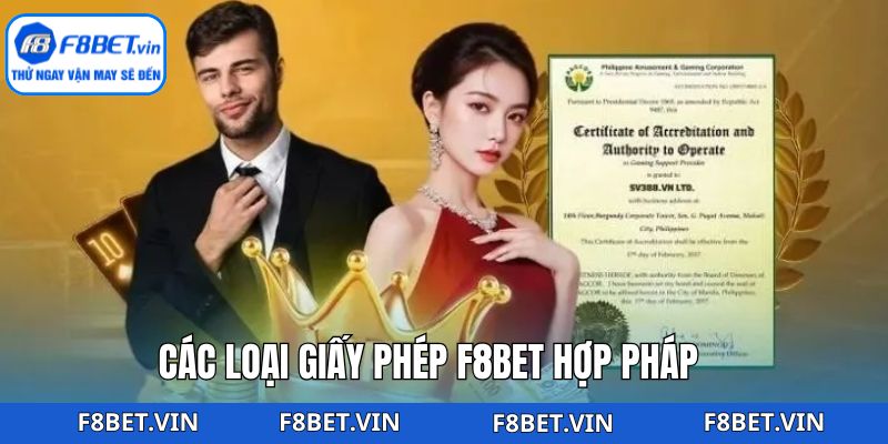 Giấy Phép F8bet - Yếu Tố Quan Trọng Khẳng Định Sự Hợp Pháp 2 Các loại giấy phép F8bet được cấp